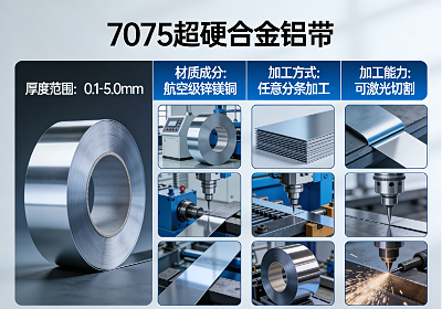 7075 超硬合金铝带 0.1-5.0mm 航空级锌镁铜成分