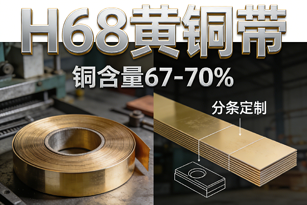 67-70% 铜含量 H68 黄铜带 激光切割无毛刺 分条定制